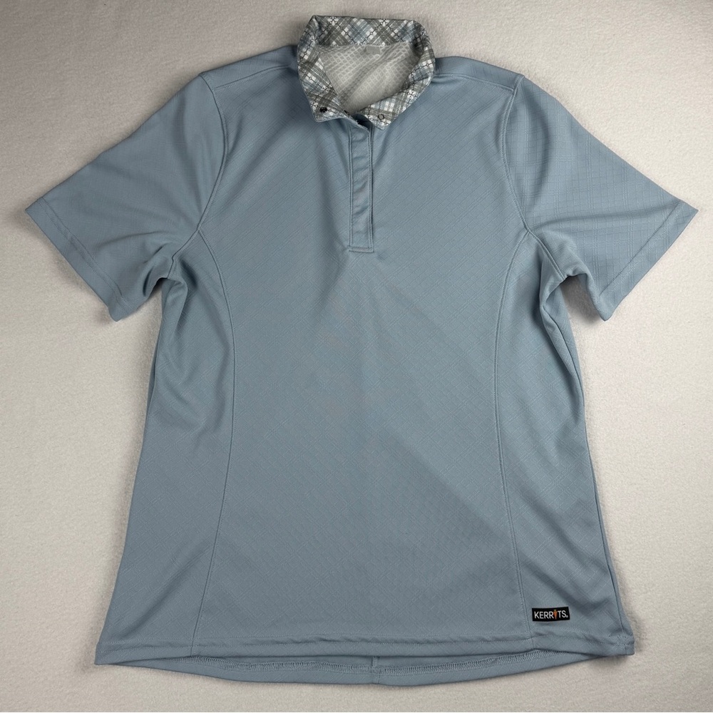 Kerrits Women's Encore Short Sleeve Show Shirt Blue Large - Picture 6 of 11